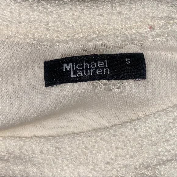 🆕 MICHAEL LAUREN Distressed Pullover in Cream - Picture 3 of 6